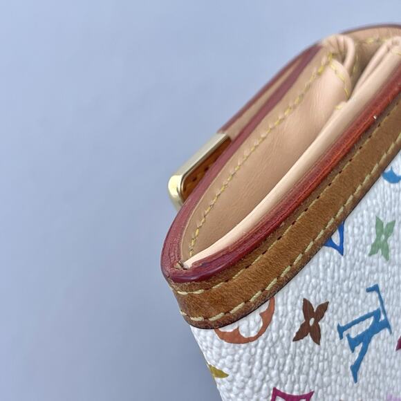Louis Vuitton Takashi Murakami Snap Card Case Wallet Monogram Multicolor White - Picture 7 of 16